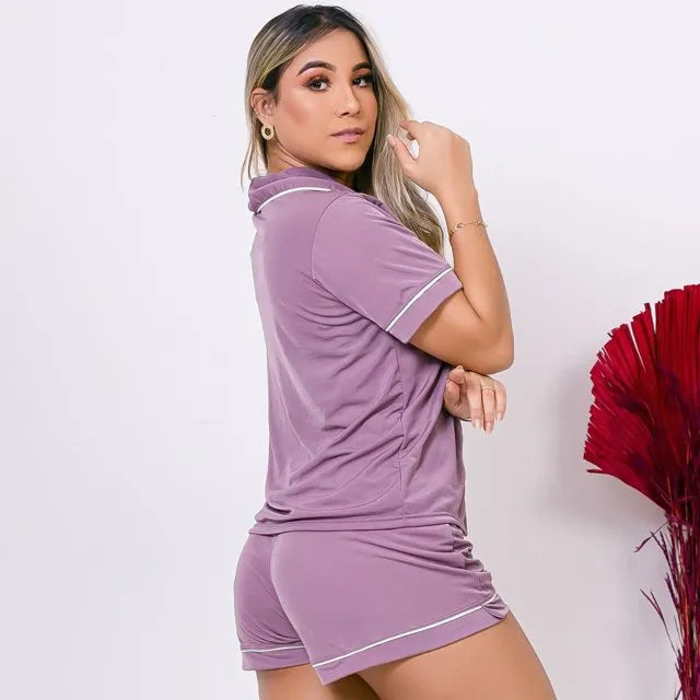 Pijama Americano Vinho Sensuale