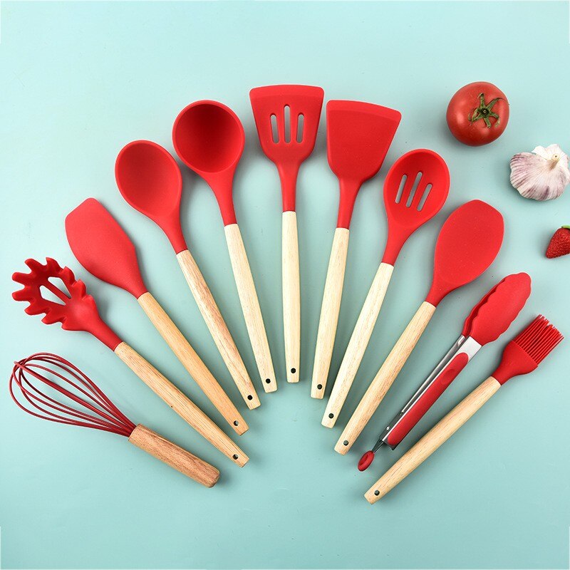 Conjunto de Utensílios de Cozinha de Silicone Antiaderente™