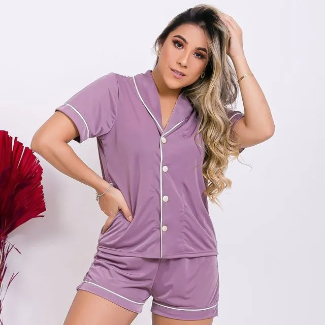 Pijama Americano Vinho Sensuale