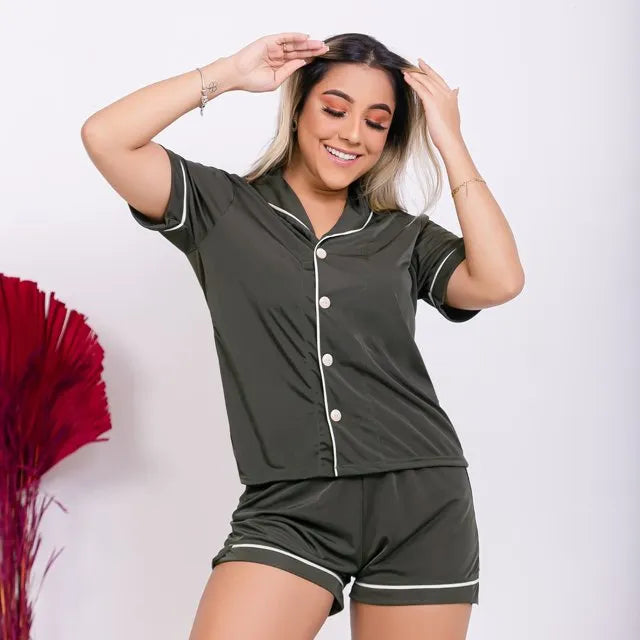 Pijama Americano Vinho Sensuale